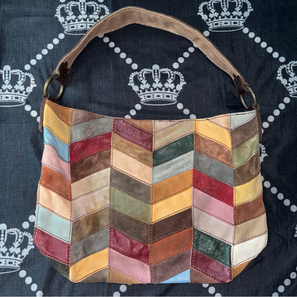 Lucky Brand Vintage Suede Leather Bag